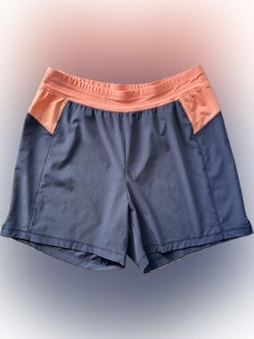 Tek Gear Navy Shorts with Coral Waistband - Women's XL